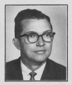 Black and white yearbook photograph of Principal Boyd W. Collins.