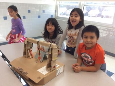 photos of 2nd grade pbl projects