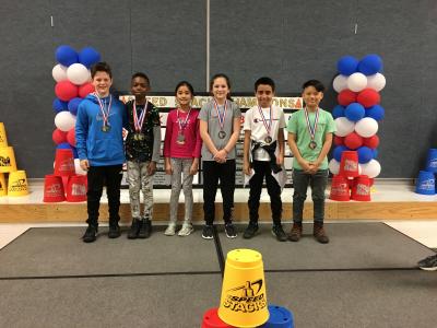 photo of cupstacking winners